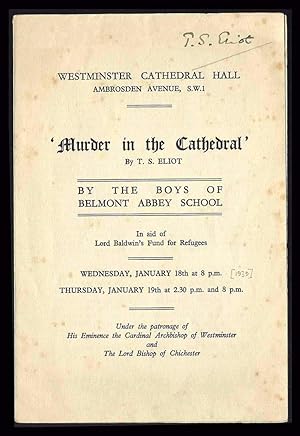 MURDER IN THE CATHEDRAL. Signed