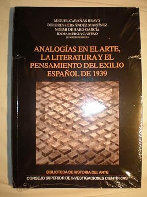 Seller image for Analogas en el arte, la literatura y el pensamiento del exilio espaol de 1939 for sale by Librera Antonio Azorn