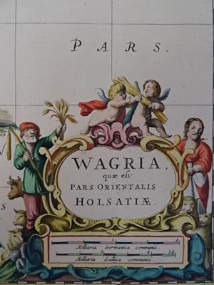 Wagria, quae est pars orientalis holsatiae. Kolorierte Kupferstichkarte von Johannes Mejer bei Bl...