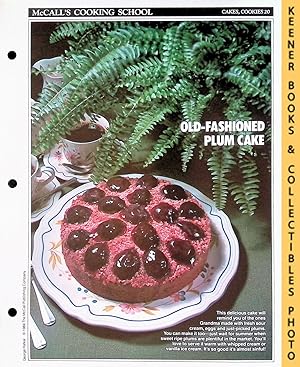 McCall's Cooking School Recipe Card: Cakes, Cookies 20 - Sour-Cream Plum Cake : Replacement McCal...