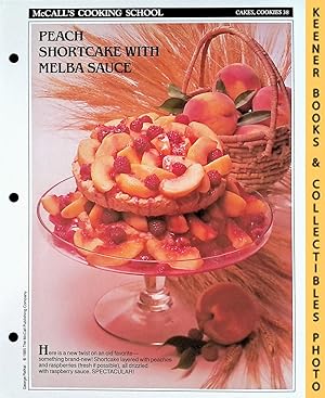 McCall's Cooking School Recipe Card: Cakes, Cookies 38 - Peach-Melba Shortcake : Replacement McCa...