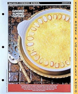 McCall's Cooking School Recipe Card: Desserts 28 - Almond Custard : Replacement McCall's Recipage...