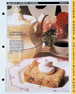 McCall's Cooking School Recipe Card: Desserts 37 - Date-Nut Torte : Replacement McCall's Recipage...