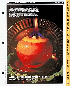 McCall's Cooking School Recipe Card: Desserts 39 - Flaming Baked Apples : Replacement McCall's Re...