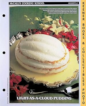 McCall's Cooking School Recipe Card: Desserts 43 - Almond Pudding : Replacement McCall's Recipage...