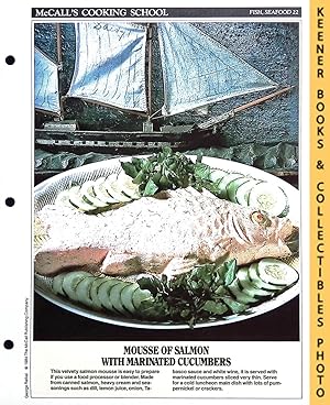 McCall's Cooking School Recipe Card: Fish, Seafood 22 - Salmon Mousse With Sliced Cucumbers : Rep...