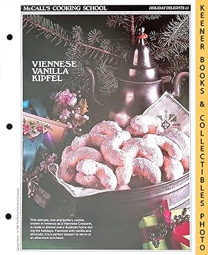 McCall's Cooking School Recipe Card: Holiday Delights 13 - Viennese Crescents : Replacement McCal...