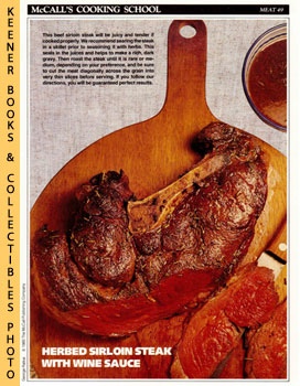 McCall's Cooking School Recipe Card: Meat 49 - Sirloin Steak With Herbs : Replacement McCall's Re...