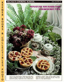 McCall's Cooking School Recipe Card: Pies, Pastry 39 - Individual Rhubarb-And-Strawberry Pies : R...