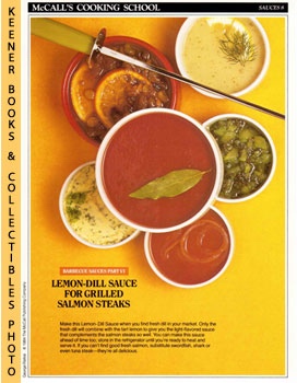 McCall's Cooking School Recipe Card: Sauces 8 - Lemon-Dill Sauce For Grilled Salmon Steaks : Repl...