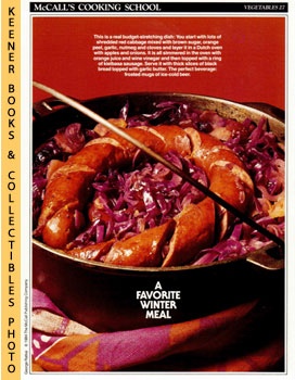 McCall's Cooking School Recipe Card: Vegetables 27 - Red Cabbage With Kielbasa : Replacement McCa...