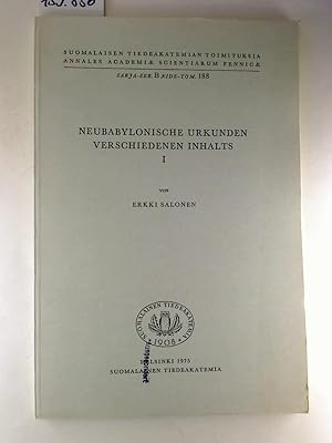 Neubabylonische Urkunden verschiedenen Inhalts I.