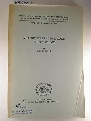 A Study of Teacher Role Expectations.