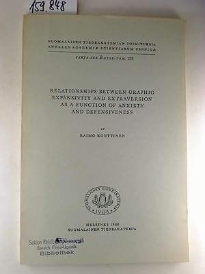 Relationships between Graphic Expansivity and Extraversion as a Function of Anxiety and Defensive...