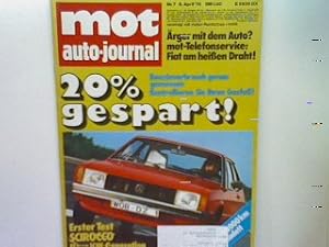 Bild des Verkufers fr Test: Scirocco 1100/1500. - in: 6.Heft 1974. - MOT Auto-Journal. Die Zeitschrift fr wirtschaftliches Fahren. zum Verkauf von books4less (Versandantiquariat Petra Gros GmbH & Co. KG)