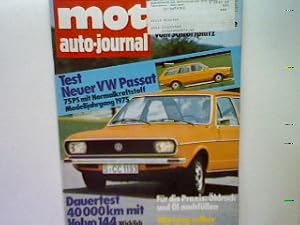 Imagen del vendedor de Test: VW Passat 1500 N, 75 PS. - in: 17.Heft 1974. - MOT Auto-Journal. Die Zeitschrift fr wirtschaftliches Fahren. a la venta por books4less (Versandantiquariat Petra Gros GmbH & Co. KG)