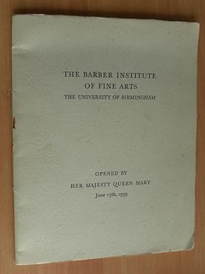 The Barber Institute of Fine Arts the University of Birmingham