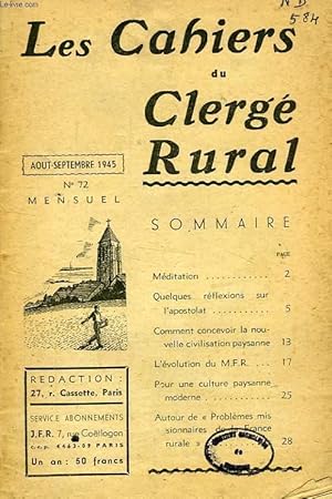 Seller image for LES CAHIERS DU CLERGE RURAL, 1945-1961, 120 NUMEROS (INCOMPLET) for sale by Le-Livre