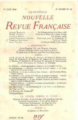 La nouvelle revue française / 1 er juin 1954