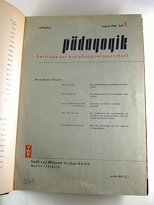 Pädagogik. - Beiträge zur Erziehungswissenschaft. - 1. Jg. / 1946, 1 - 5, Aug. - Dez. (komplett, ...
