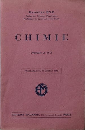 Seller image for Chimie Premire A et B, programme du 13 juillet 1946 for sale by Bouquinerie L'Ivre Livre