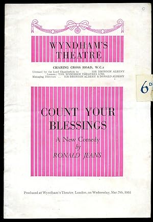 Seller image for Count Your Blessings: Souvenir Theatre Programme Performed at Wyndham's Theatre Charing Cross Road, London for sale by Little Stour Books PBFA Member
