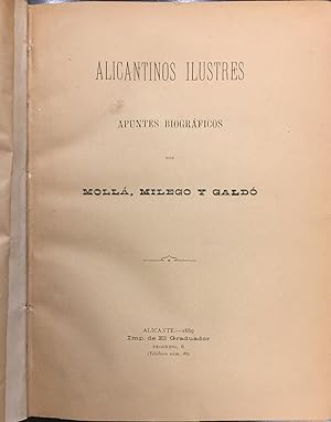 Alicantinos Ilustres, Apuntes Biográficos