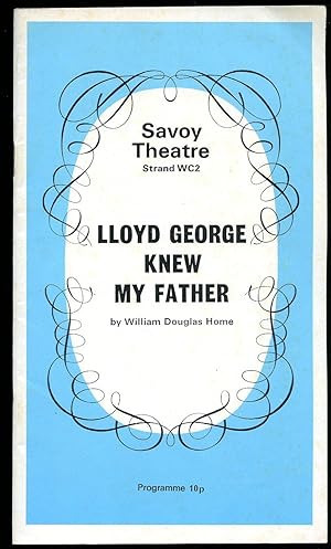 Bild des Verkufers fr Lloyd George Knew My Father: Souvenir Theatre Programme Performed at Savoy Theatre, The Strand, London zum Verkauf von Little Stour Books PBFA Member
