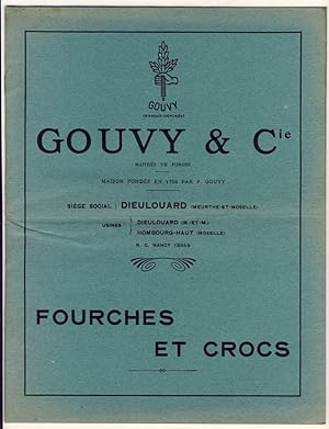 Fourches et crocs [Catalogue des outils de Gouvy & Cie, maître de forges]