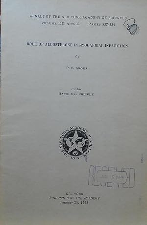 Role of Aldosterone in Myocardial Infarction (Annals of the New York Academy of Sciences: Volume ...
