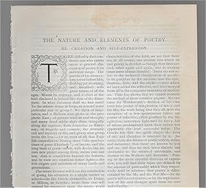 Seller image for The Nature And Elements Of Poetry: Part III, Creation And Self Expression for sale by Legacy Books II