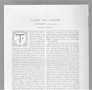 Seller image for Italian Old Masters. Correggio, 1494 - 1534 (Antonio Allegri) for sale by Legacy Books II