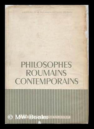 Seller image for Philosophes roumains contemporains for sale by MW Books Ltd.