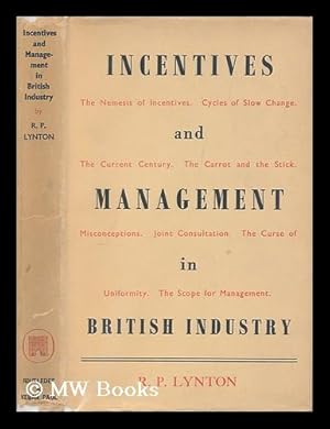 Seller image for Incentives and management in British industry for sale by MW Books