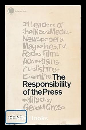 Seller image for The responsibility of the press for sale by MW Books