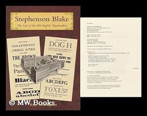 Bild des Verkufers fr Stephenson Blake : the Last of the Old English Typefounders / by Roy Millington zum Verkauf von MW Books