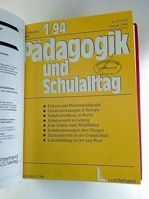Pädagogik und Schulalltag. - 49. Jg. / 1994, Heft 1 - 4 (kompl., gebunden in 1 Bd.)