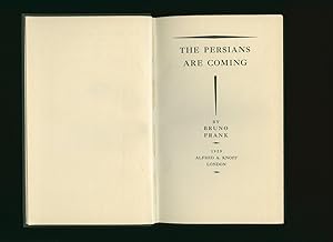 Seller image for The Persians are Coming [Politische Novelle] for sale by Little Stour Books PBFA Member