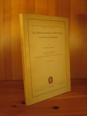 Zur Phänomenologie der Besserung in der Psychotherapie. Mit 12 Abbildungen.