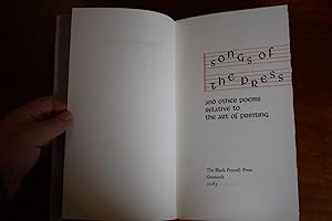 Seller image for Songs of the Press, and other poems relative to the art of printing. [Originally collected by C.H. Timperley (1833).] for sale by Collinge & Clark