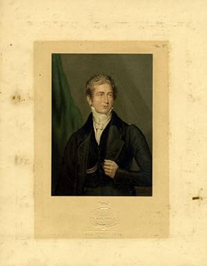 Baxter print portrait of Sir Robert Peel. ALS with a signed letter