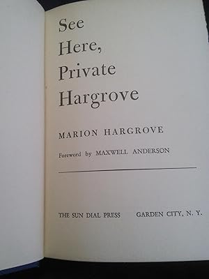 Seller image for see Here, Private Hargrove for sale by Prairie Creek Books LLC.