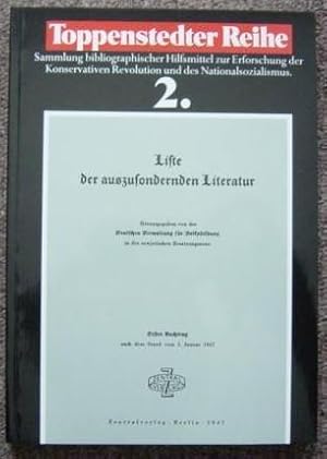 Liste der auszusondernden Literatur Nachtrag zum Index