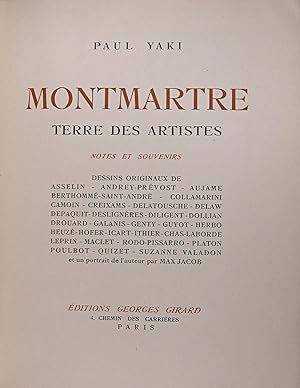 Montmartre terre des artistes - Notes et souvenirs