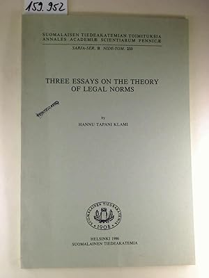 Three Essays on the Theory of Legal Norms.