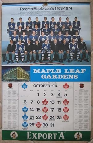 Toronto Maple Leafs 1973 / 1974 ( Calendar 1974 - 1975 ) (Export "A") BORJE SALMING 1st Team Photo