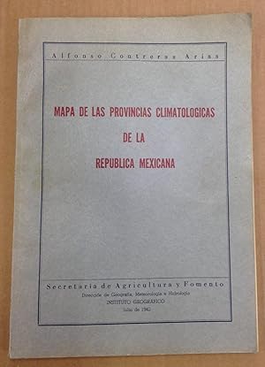 Mapa de las Provincias Climatologicas de la Republica Mexicana
