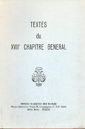 Seller image for TEXTES DU XVIIe CHAPITRE GNRAL. for sale by angeles sancha libros