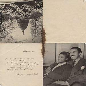 Seller image for A Christmas card from congressman Adam Clayton Powell and his wife Hazel for sale by Pacific Rim Used Books  LLC