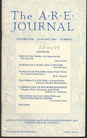 Immagine del venditore per The A.R.E. Journal; Volume XVIII, No.1: January, 1983 venduto da Dorley House Books, Inc.